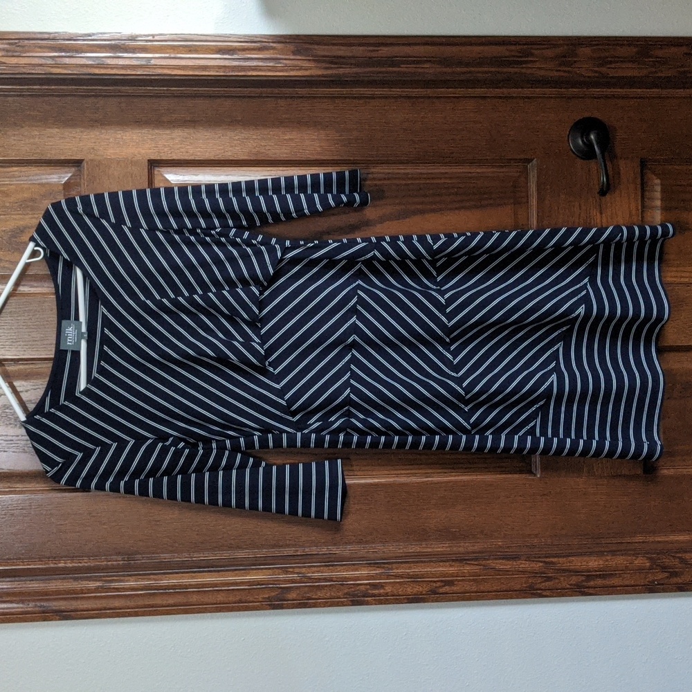 Striped nursing dress by MILK